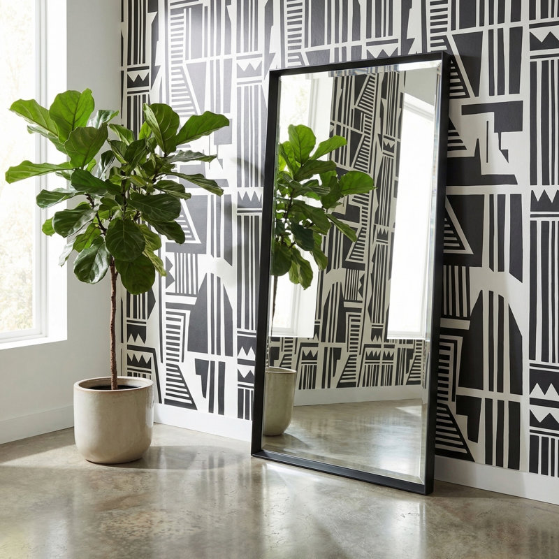 Belden Wood Flat Floor Mirror