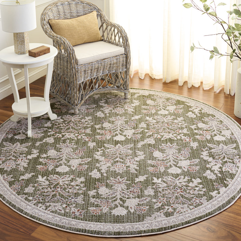 Grove 630 Performance Floral Rug, Round 6'7"