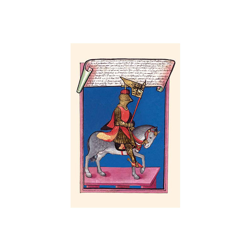 Chevaliers du moyen-imprimé, H 36 po x l 24 po