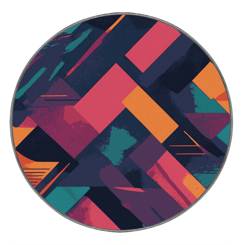 Radiant Layers Rug, Round 5'