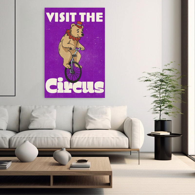 Contemporary Art Bold Classic Playful Bear Wall Art - Wrapped Canvas Print, 152.4 cm H x 101.6 cm W