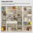 94.5" W 2-Piece Modular Storage Cabinet Set with Tempered Glass Doors, 20 Shelves and Adjustable Storage