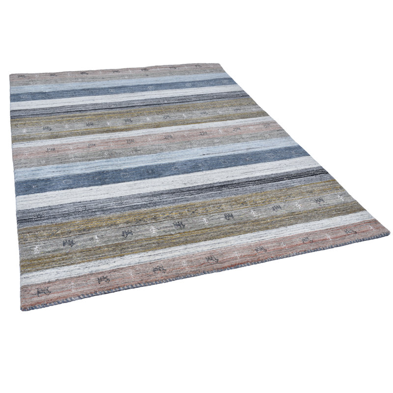 Plattsburgh Flatweave Wool Multicolour Rug, Rectangle 70 x 140 cm