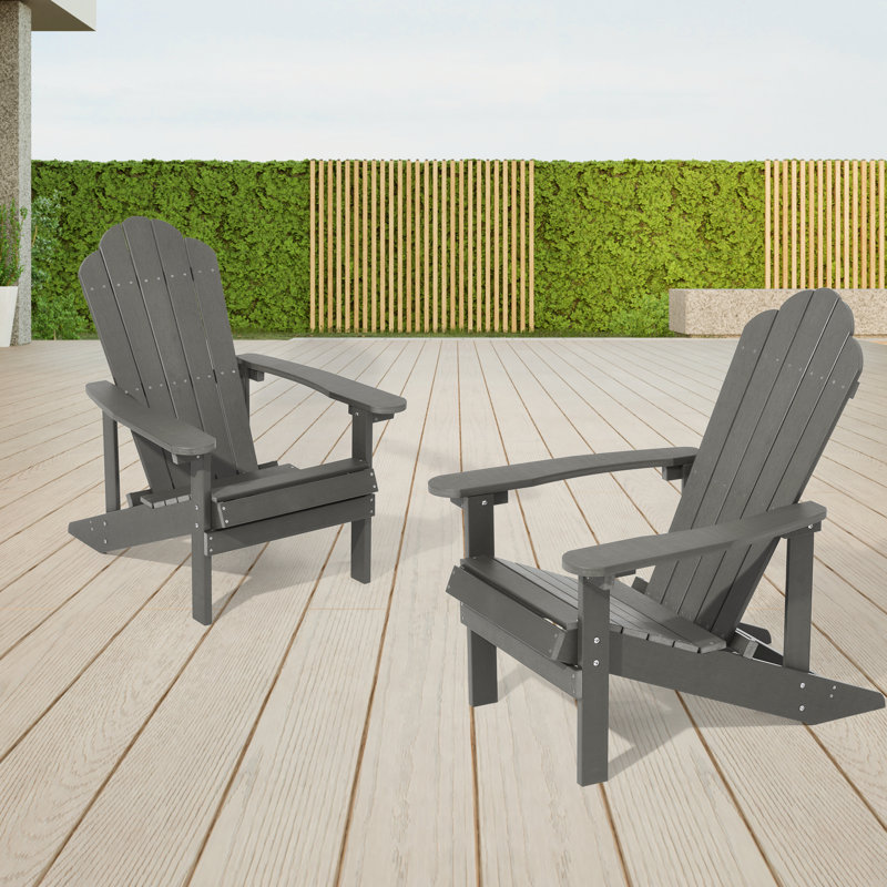 Chaise Adirondack Hatolina, Gris charbon