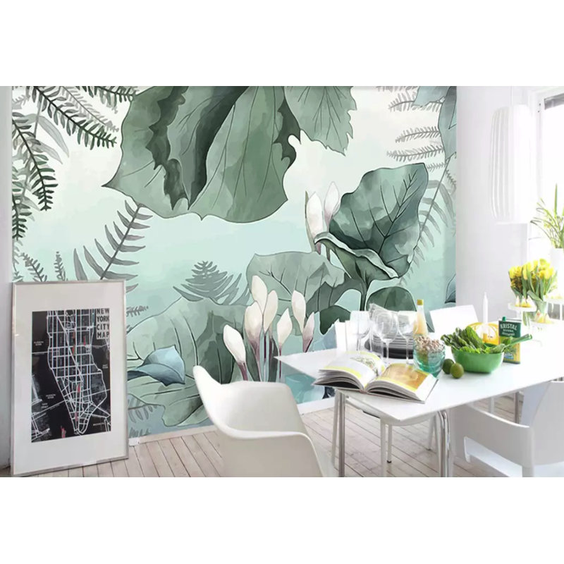 Murale dessin tropical Elledge, L 49 po x l 75 po