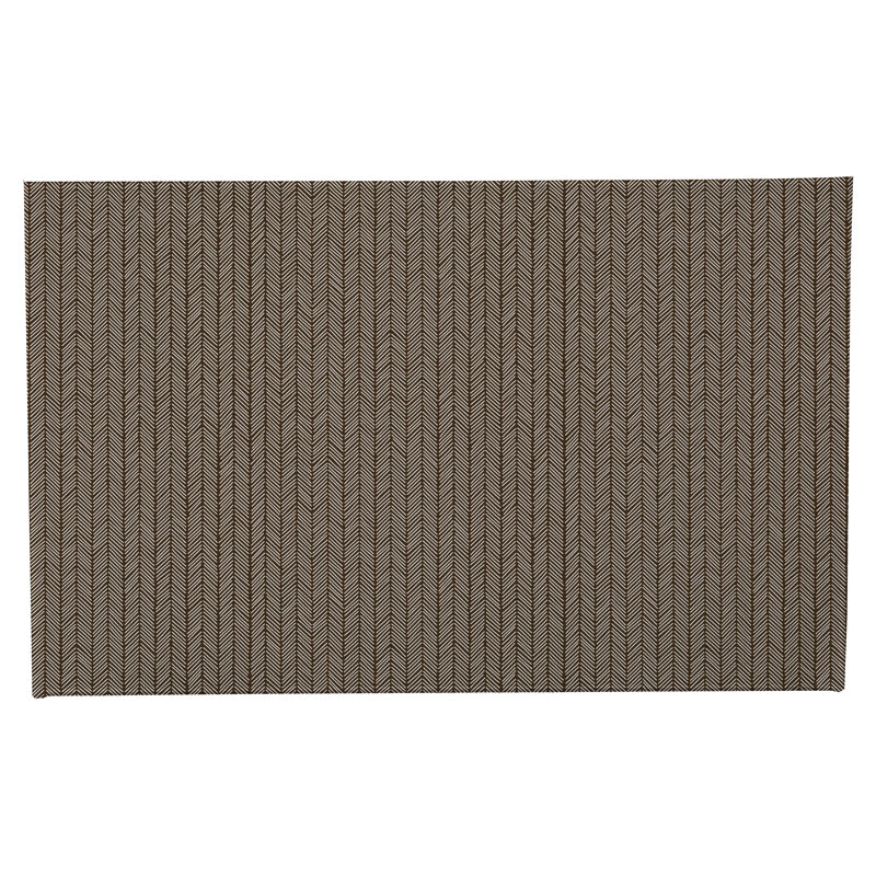 Tapis de toilette rectangulaire antidérapant à chevrons, L 24 po x L 17 po, Brun moka