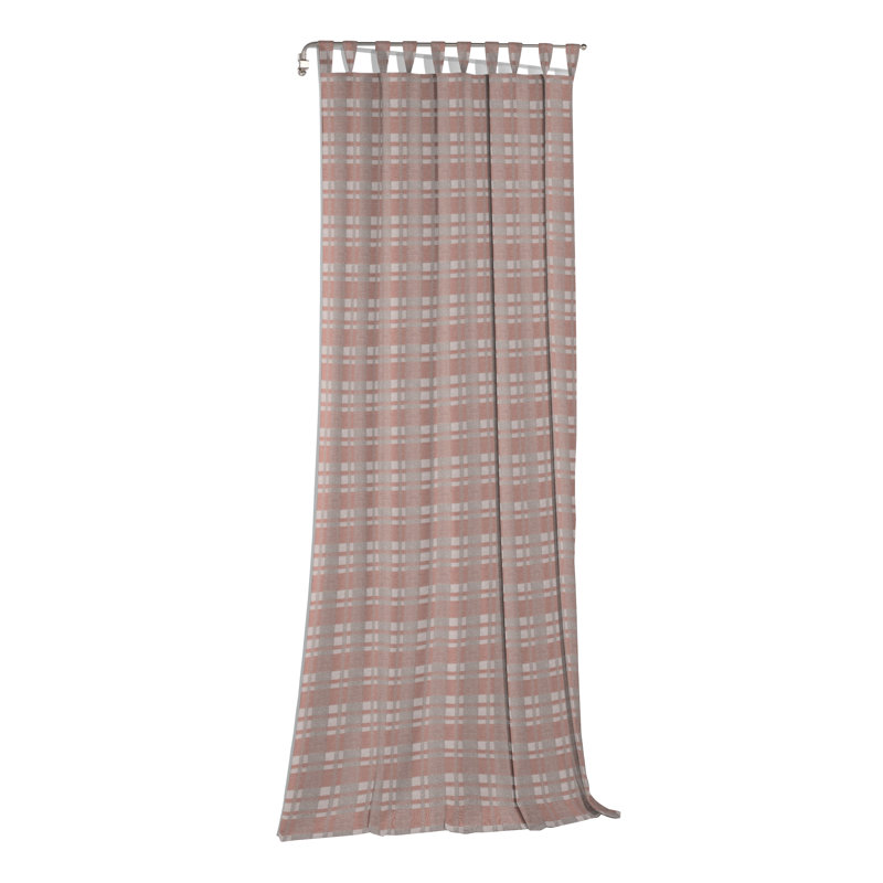 Devore Room Darkening Single Panel, 225cm H x 132cm W, Pink/Grey/Black