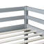 Lit mezzanine double en bois d'hévéa avec échelle-2010267006