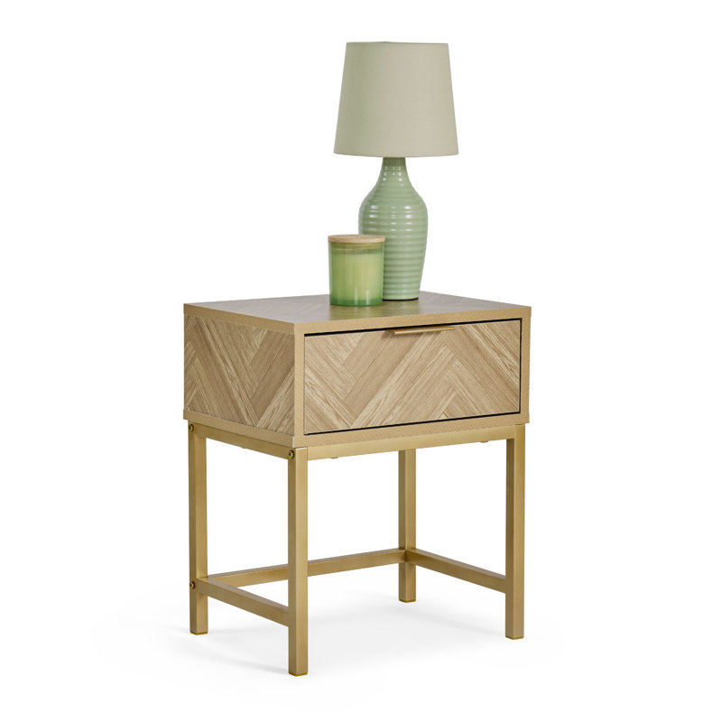 Ducie 40cm W Metal Bedside Table