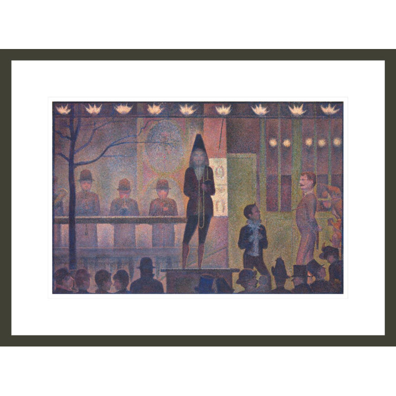 «Circus Sides Show» par Georges Seurat, impression giclée sur cadre, H 16,33 po x l 21,75 po