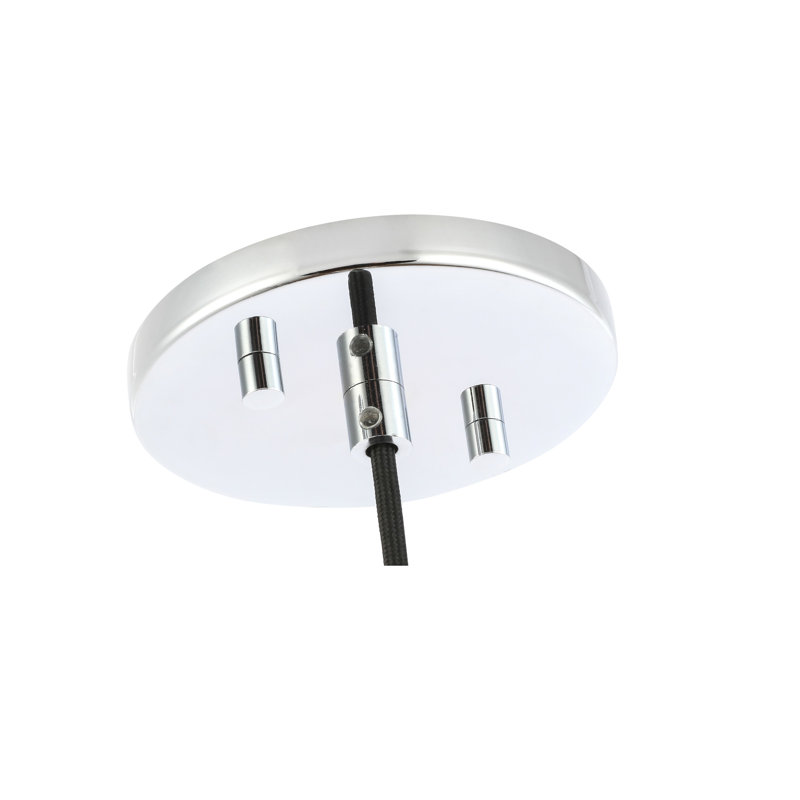 Luminaire suspendu géométrique 1 lumières unique Angeline, Chrome