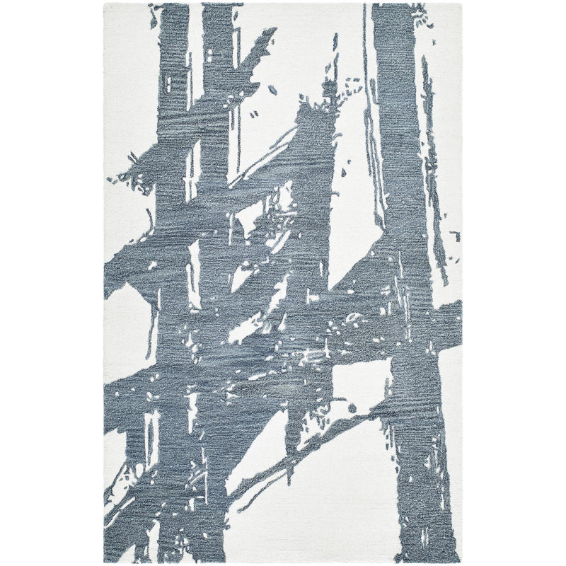 Tapis d'intérieur fait à la main Rize, Rectangulaire 8 pi x 10 pi