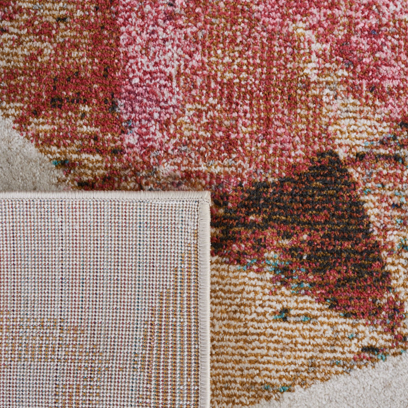 Tapis à motif géométrique Zahra Performance, Rectangle 5 pi 3 po x 7 pi 7 po