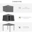 2.96 M X 2.96 M Metal Pop-Up Gazebo