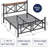 Metal Bed Frame with Storage Headboard and Footboard, Platform bed with LED Lights, Charge Station & Under-Bed Storage-2062472138-2062472141