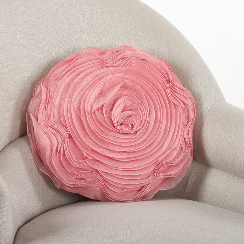 Coussin décoratif 16 po Rose, Rose poudreux