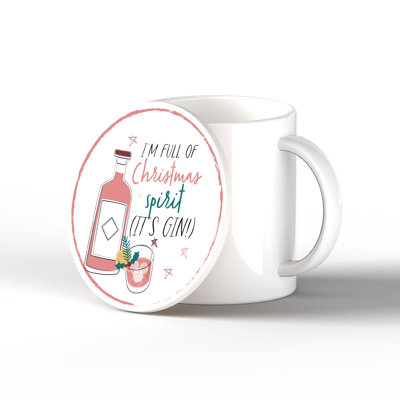 Carley Ceramic Round 1 Piece Coaster
