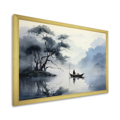 «Asian Art Ink Lake II», art mural asiatique