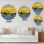 Horloge murale jaune-73160053