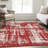 Premium Machine Washable Prisco Red Rug-1475323666