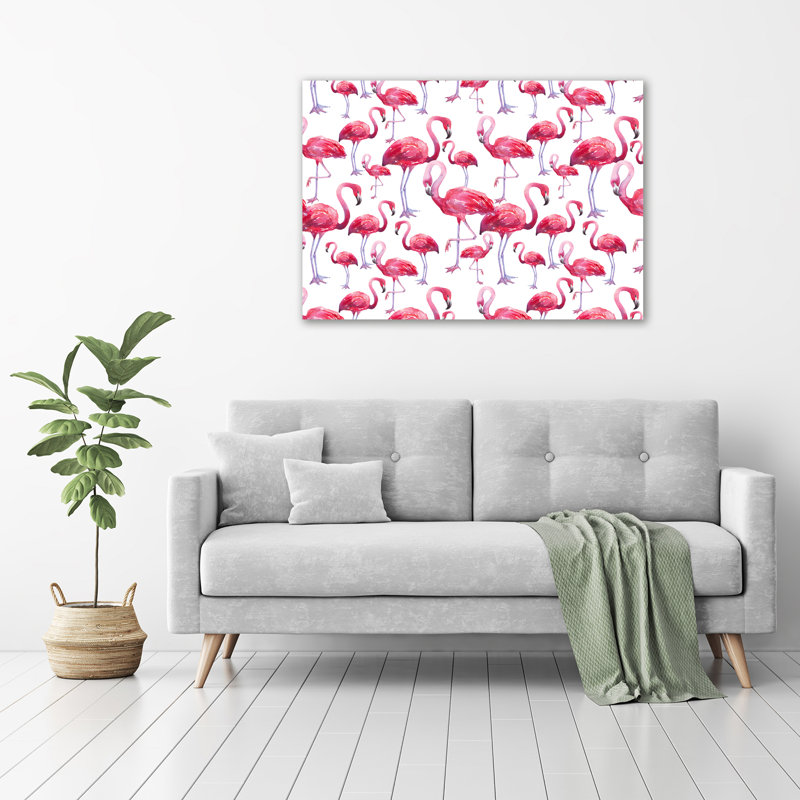 Flamingos - Wrapped Canvas Print