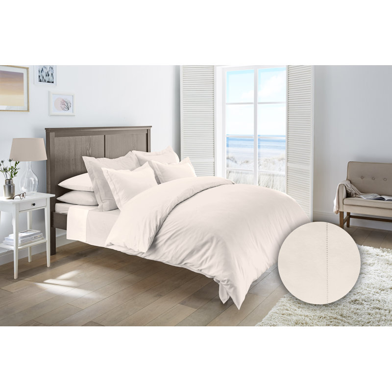 Flannel Duvet Cover, Queen Duvet Cover + 2 Shams, Beige