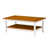 Plateau en teck / base blanche