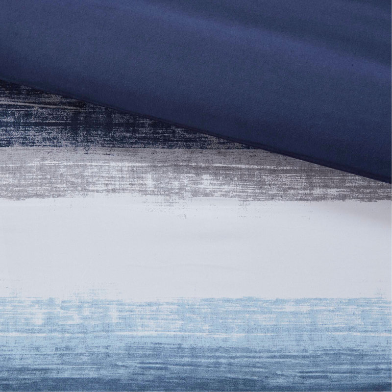 Ensemble d'édredon 9 pièces avec draps en coton, Grand édredon et 8 pièces supplémentaires, Navy Multi