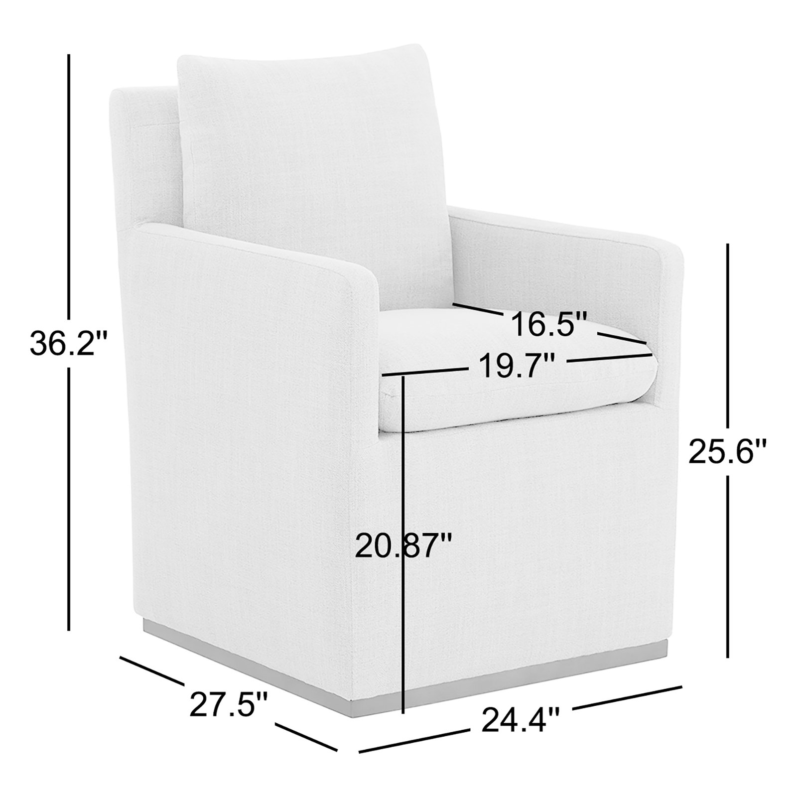 Bobbi Linen Dining Armchair, Effie Flax Performance Linen