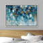 «Textured Effect Teal Abstract Geometric Blue Tones Shapes Modern Art Images» sur-98179855-98179859