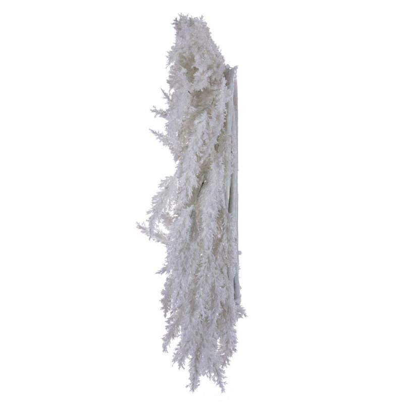 Vickerman 24" UnLit Artificial Pampas Grass Wreath., White