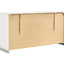 4 chambres doubles avec finition blanche ultrabrillante, lit à DEL et table de chevet au design fonctionnel avec quincaillerie de commode