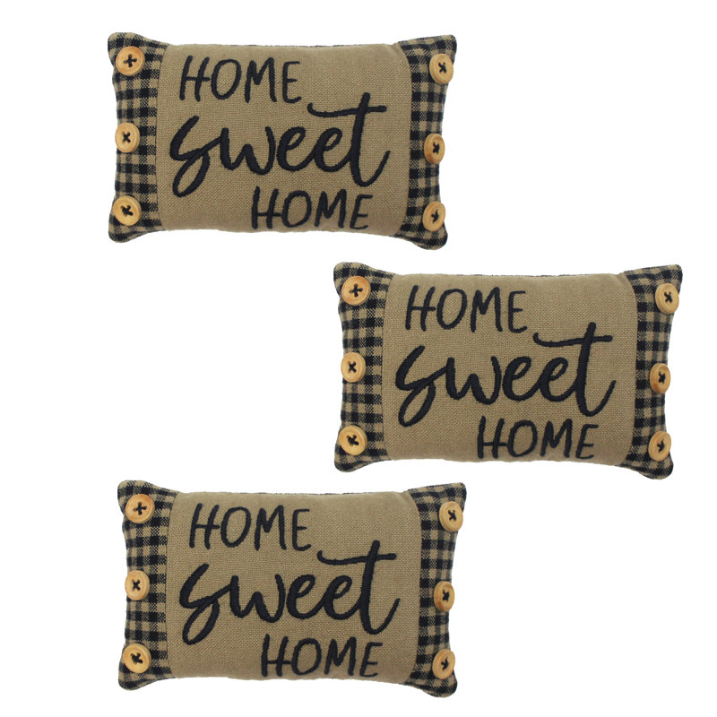 Ensemble de 3 coussins Home Sweet Home