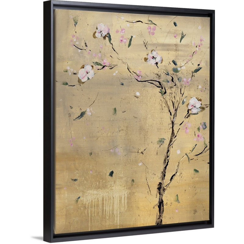 « fuji beauté i », peinture sur toile, H 25,7 po x l 19,7 po x p 1,75 po, Cadre flottant noir