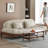 86.61"White Polyester Sofa