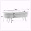 Banc de rangement repose-pieds ovale avec pieds en métal-1713481541