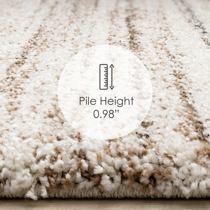 Tapis à poils longs Marrion, Rectangle 7 pi 10 po x 11 pi 2 po