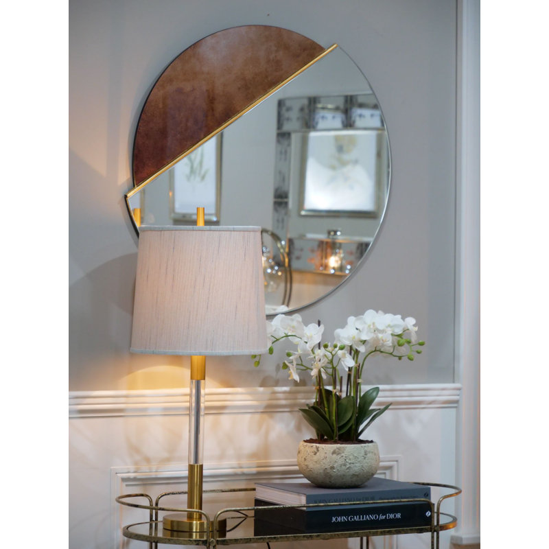 Genevieve Glass Circle Wall Mirror