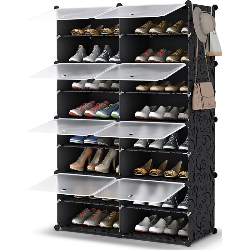 32 Pair Shoe Rack, Black