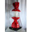 Statue pop art en résine rouge et blanche NIFao 20 po x 20 po x H 61 po