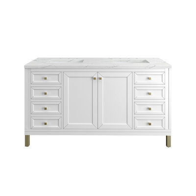 Chicago 60" Double Vanity W/FreePower Wireless Charger
