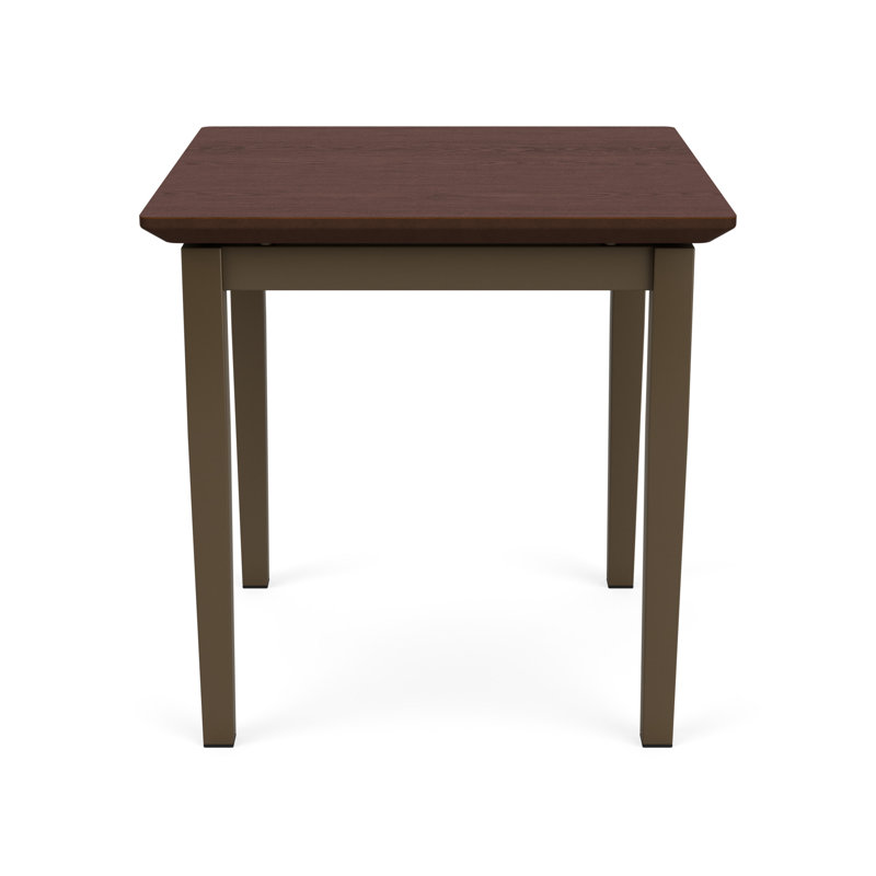 Table de bout en acier Lenox, Bronze, Noyer cacao