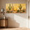 Cactus, paysage désertique avec cactus et plantes grasses, ensemble de 3 impressions sur toile