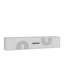 Meuble télé moderne blanc, mural, 47,2 po x 13,0 po x 13,1 po | 100% panneau de particules enduit de mélamine, épaisseur: 0,7 pouce | Conception géométrique élégante pour le salon et les espaces de divertissement, durable et élégante-326801437