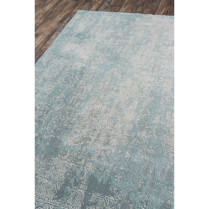 Tapis bleu Elysia, Rectangle 5 pi 1 po x 7 pi 7 po