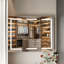 Armoire murale 47 po 2 en 1 avec miroir et lumières DEL 47,2 po
