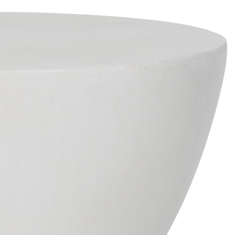 Outdoor Chenai Concrete Accent Table, Ivory