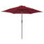 Quiroz 2.5m Traditional Parasol Wine Red