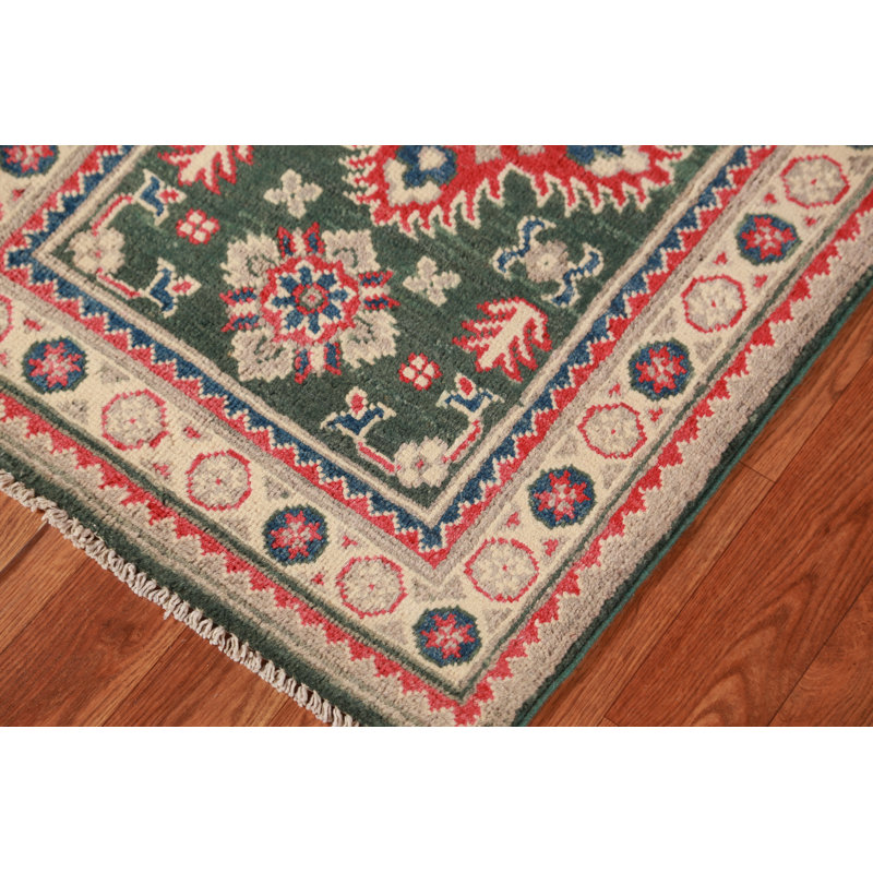Tapis décoratif vert Kazak