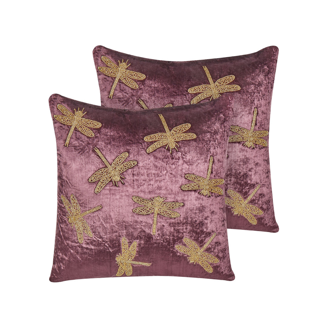 Myaa Animal Print Purple Throw Cushion With Filling